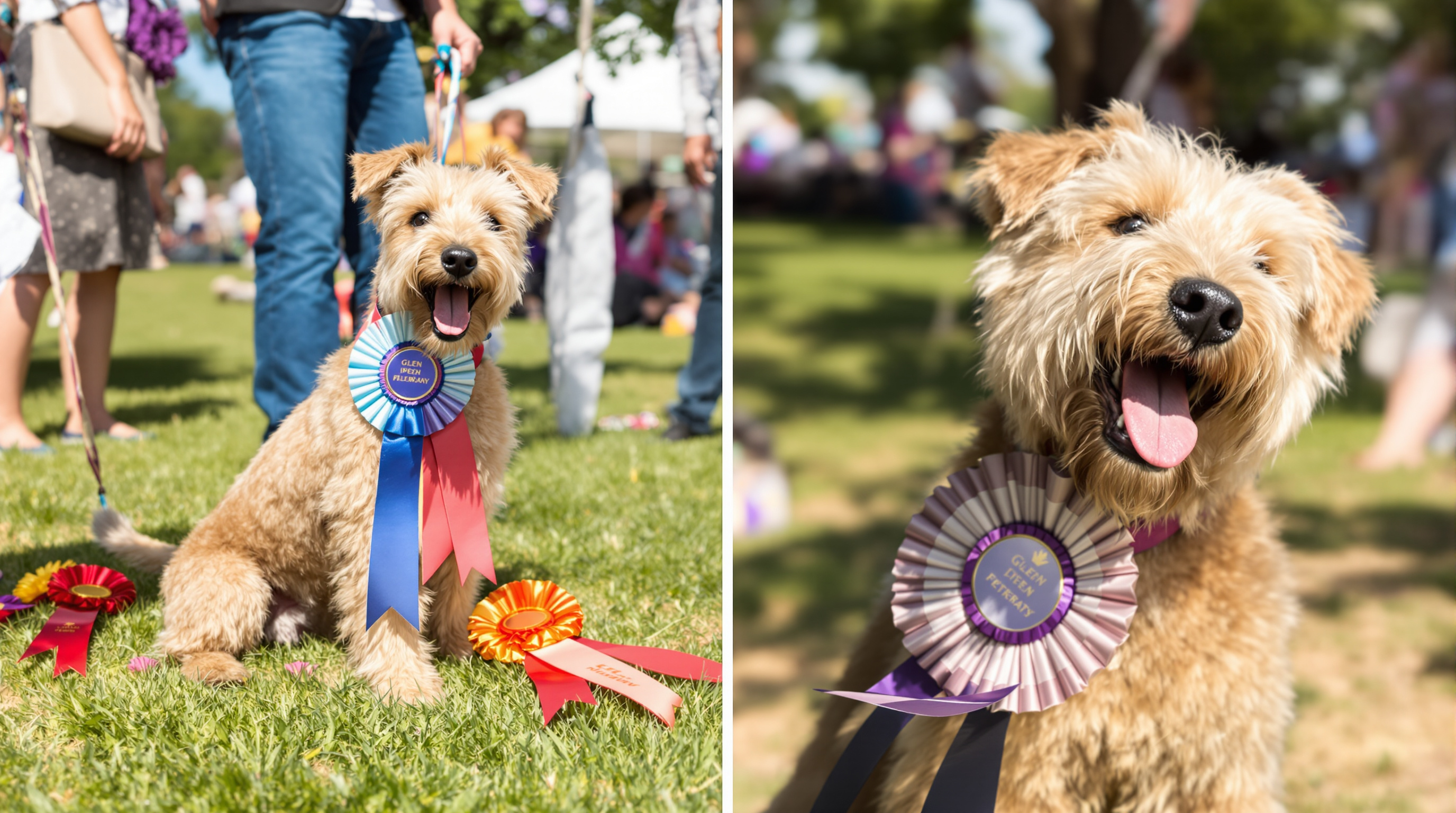 A Glen of Imaal Terrier posing at a community breed photo event